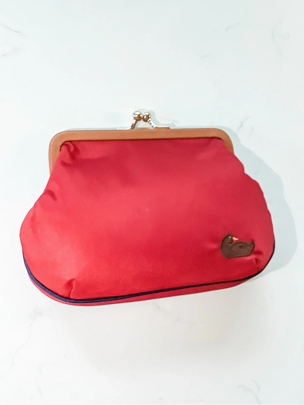 NWT Dooney & Bourke Vintage Red Frame-Top Kisslock Clutch Bag